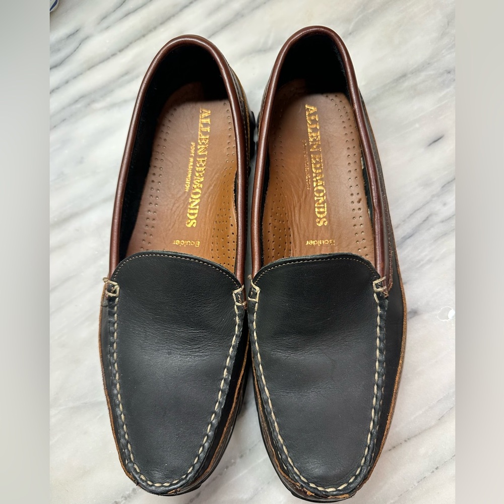 Allen Edmonds Men's Black & Brown Slip-On Loafers size 8 1/2 Originally $245